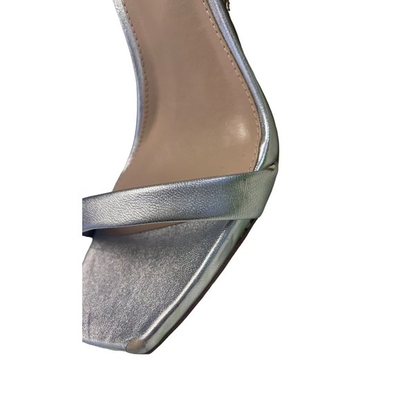 SAM EDELMAN Women's Opehlia Rhinestone Evening Sandals Silver 7 - Picture 7 of 9